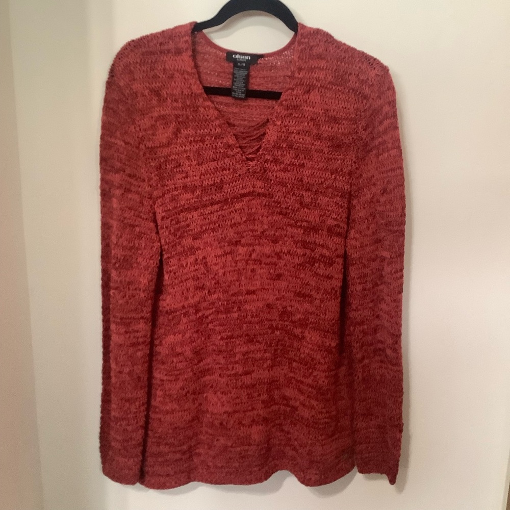 OLSEN EUROPE: Red/Orange Sweater